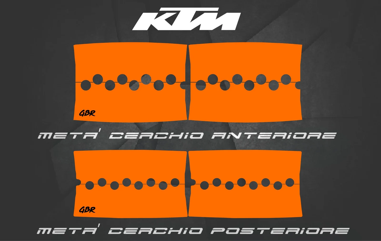 Adesivi Moto KTM, Adesivi Bi-Color Motard GBR Performance® KTM
