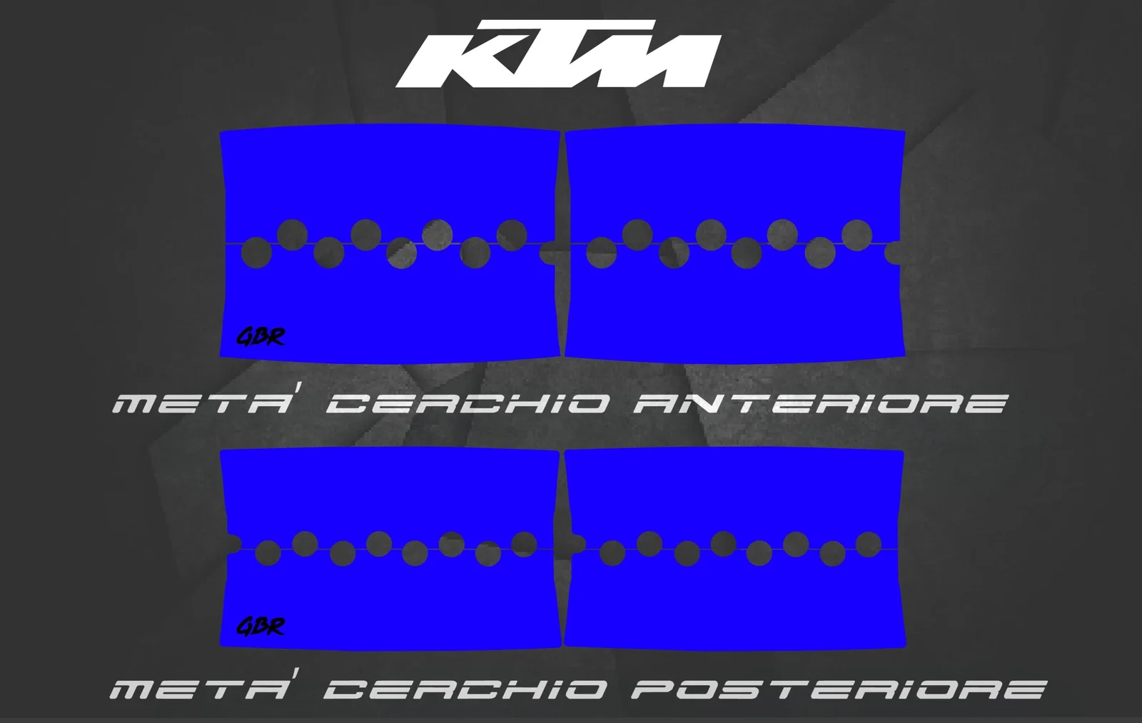 Adesivi Moto KTM, Adesivi Bi-Color Motard GBR Performance® KTM