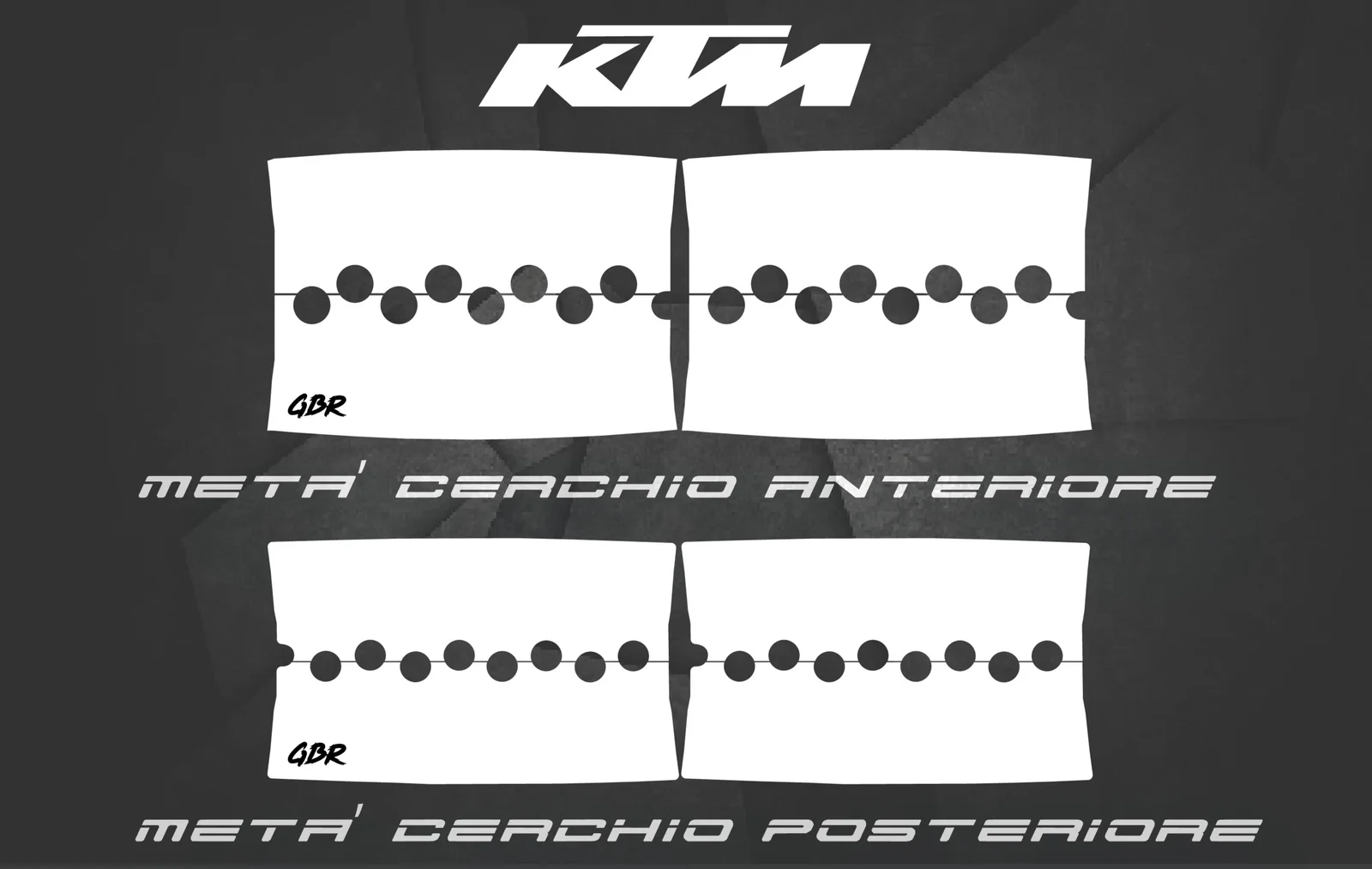 Adesivi Moto KTM, Adesivi Bi-Color Motard GBR Performance® KTM