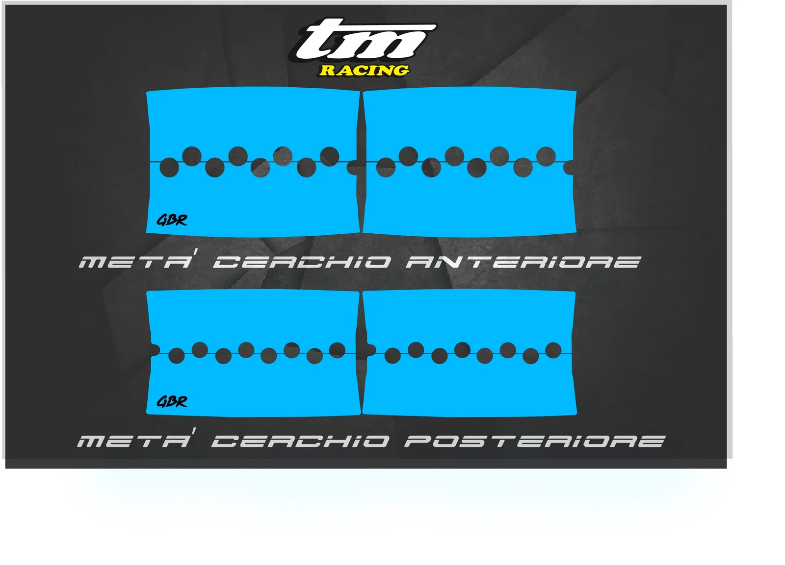 Adesivi Motard Bi-Colore, Adesivi Bi-Color Motard GBR Performance® TM RACING