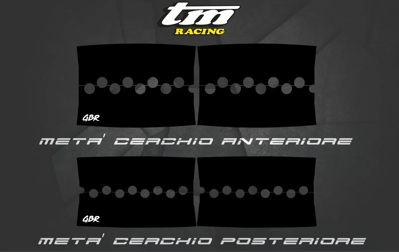 Adesivi Motard Bi-Colore, Adesivi Bi-Color Motard GBR Performance® TM RACING