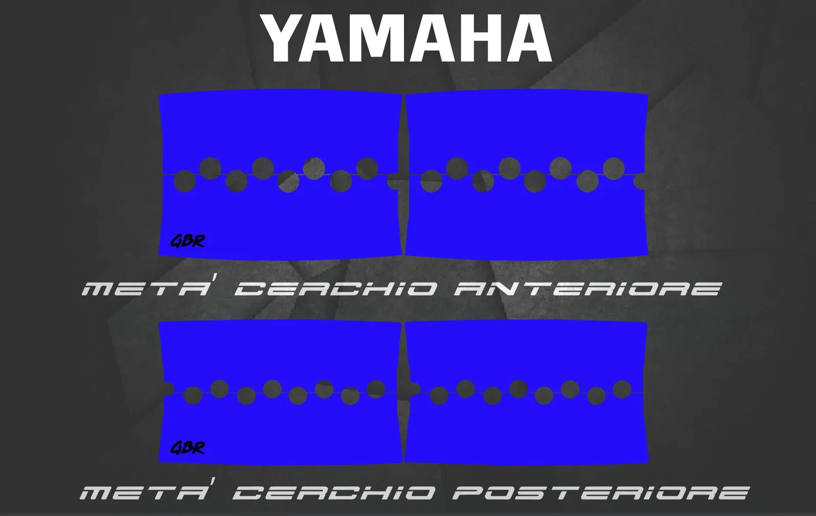 Adesivi Bi-Colore Yamaha, Adesivi Bi-Color Motard GBR Performance® YAMAHA