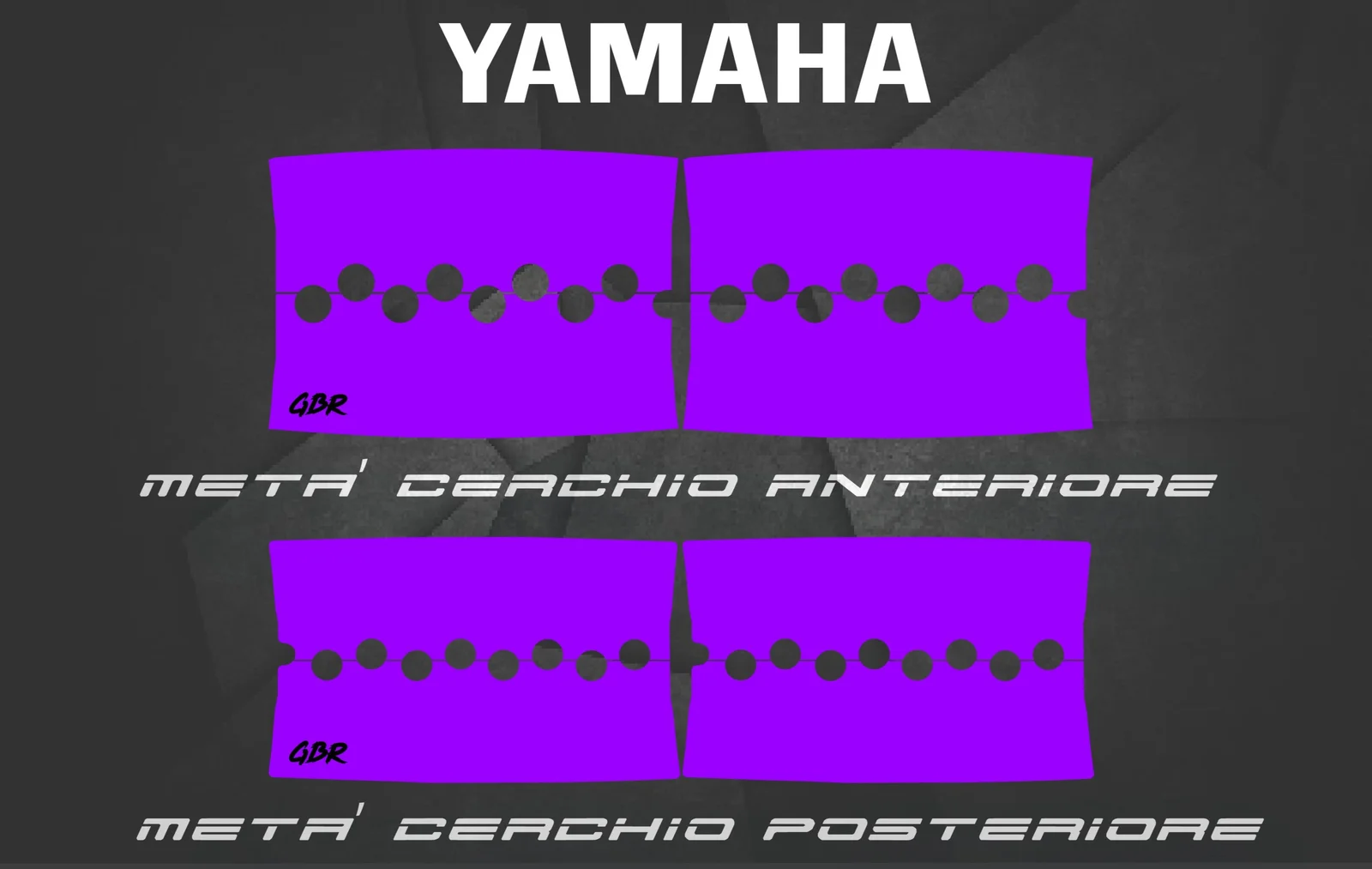 Adesivi Bi-Colore Yamaha, Adesivi Bi-Color Motard GBR Performance® YAMAHA