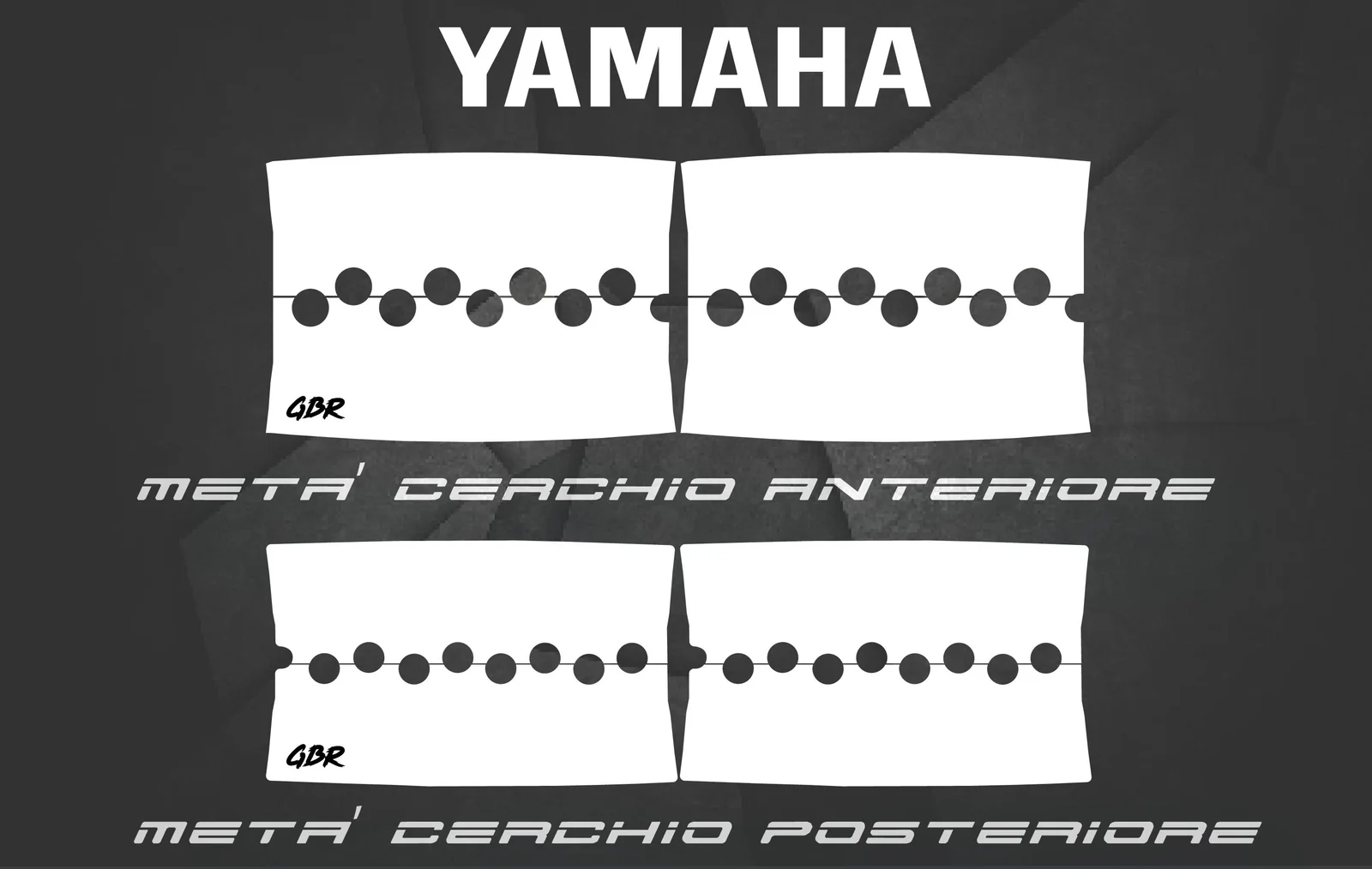 Adesivi Bi-Colore Yamaha, Adesivi Bi-Color Motard GBR Performance® YAMAHA